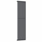 420mm x 1600mm Anthracite Gray Designer Vertical Single Column Radiator, 2373 BTU 