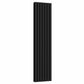 420mm x 1600mm Black Designer Vertical Double Column Radiator, 4607 BTU 