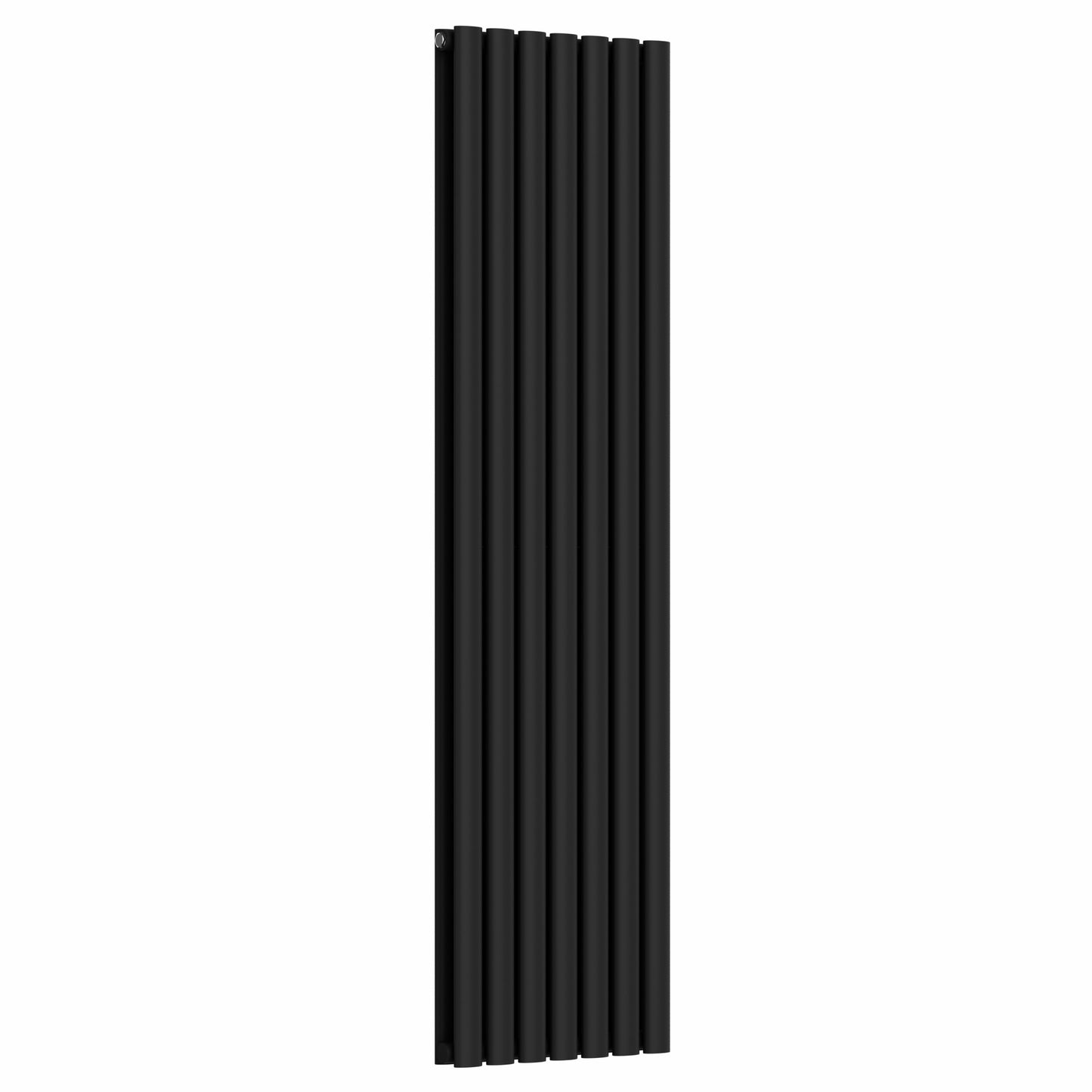  420mm x 1600mm Black Designer Vertical Double Column Radiator, 4607 BTU