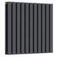 660mm x 600mm Anthracite Gray Designer Horizontal Double Column Radiator, 2851 BTU 