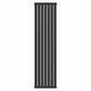 420mm x 1600mm Black Designer Vertical Double Column Radiator, 4607 BTU 