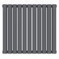 660mm x 600mm Anthracite Gray Designer Horizontal Double Column Radiator, 2851 BTU 