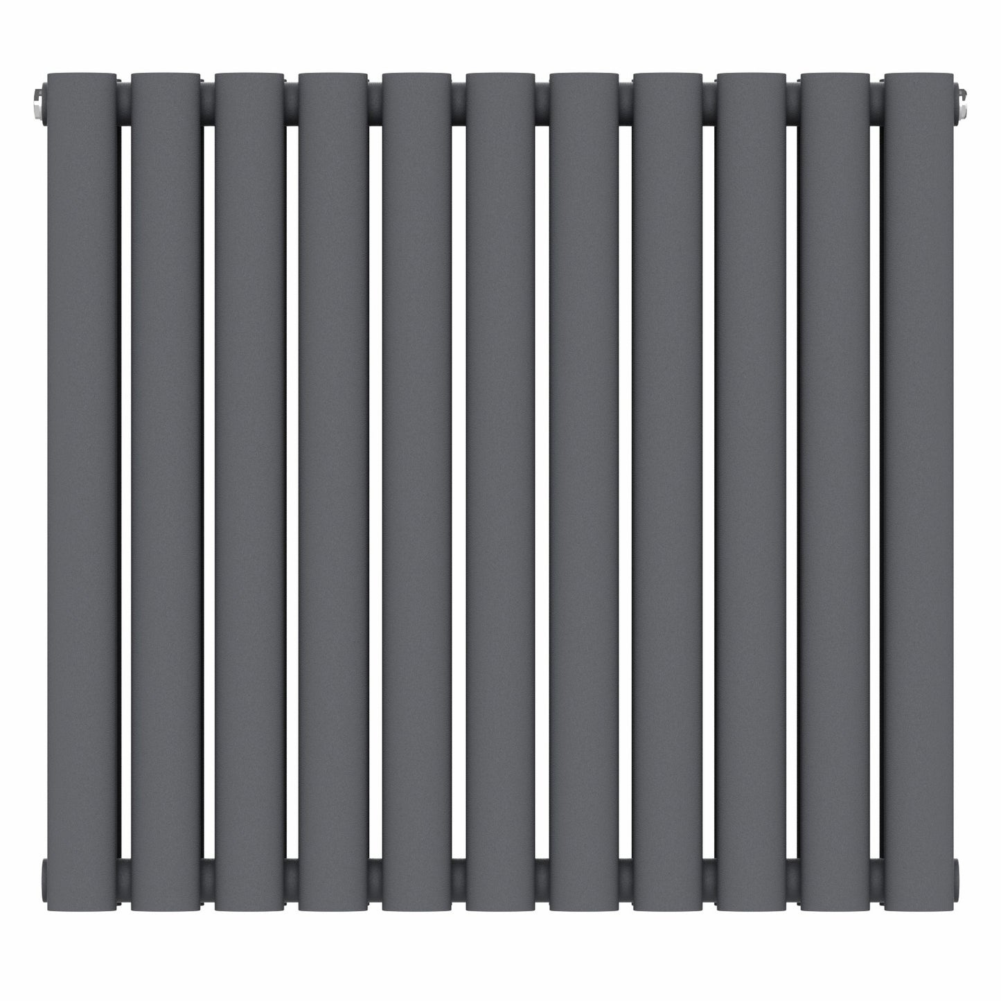  660mm x 600mm Anthracite Gray Designer Horizontal Double Column Radiator, 2851 BTU