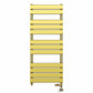 Dual Fuel -500 x 1200mm Straight Gold Panel Heated Towel Rail - (incl. Valves + Electric Heating Kit) 