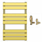 500mm Wide  x 800mm Shiny Gold Designer Bathroom Heated Panel Towel Rail Radiator 