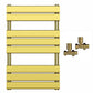 500mm Wide  x 800mm Shiny Gold Designer Bathroom Heated Panel Towel Rail Radiator 