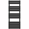 500mm Wide  x 1200mm Matt Black Designer Bathroom Heated Panel Towel Rail Radiator