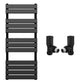 500mm Wide  x 1200mm Matt Black Designer Bathroom Heated Panel Towel Rail Radiator 