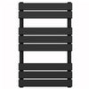 500mm Wide  x 800mm Matt Black Designer Bathroom Heated Panel Towel Rail Radiator