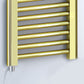 550mm Wide - 1000mm High Shiny Gold Electric Heated Towel Rail Radiator 