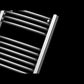 600mm Wide - 600mm High Curved Chrome Electric Heated Towel Rail Radiator 