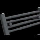 550mm Wide - 600mm High Anthracite Grey Heated Towel Rail Radiator 