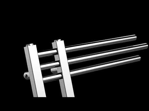 500mm Wide - 900mm High Sydney Chrome Designer Heated Towel Rail Radiator 