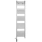 Dual Fuel 350 x 1400mm Straight Chrome  Heated Towel Rail Radiator- (incl. Valves + Electric Heating Kit) 