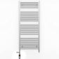 Dual Fuel 500 x 1200mm Straight Chrome  Heated Towel Rail Radiator- (incl. Valves + Electric Heating Kit) 