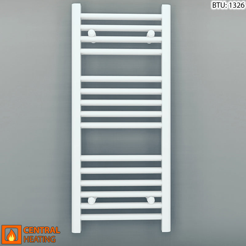  500mm Wide - 900mm High Flat White Heated Towel Rail Radiator