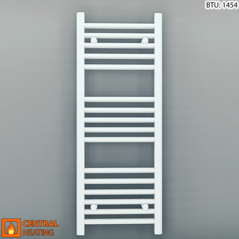  500mm Wide - 900mm High Flat White Heated Towel Rail Radiator