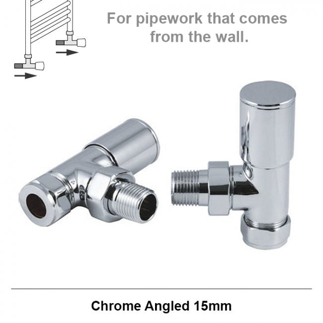  700mm Wide - 800mm High Flat Chrome Heated Towel Rail Radiator