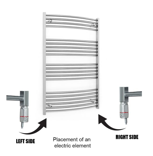 Towel rail heating element installation outlet