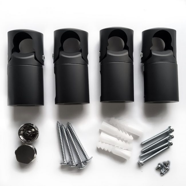  black towel radiators fixing kit