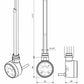 Terma MOA Thermostatic Electric Element for Heated Towel Rail Radiator White Dual Fuel Kit 