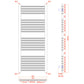 technical drawing radiator 400mm 