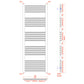 technical drawing radiator 400mm 